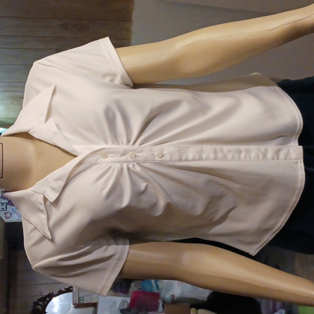 Nick & Sarah Unique Short Sleeve Meet in the Middle Split Hem Top Sz L juniors